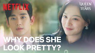 Pretty Kim Ji-won makes Kim Soo-hyuns heart race  Queen of Tears Ep 4  Netflix ENG SUB