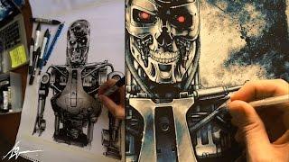 Terminator T-800 PAINTING PROCESS by Christopher Lovell