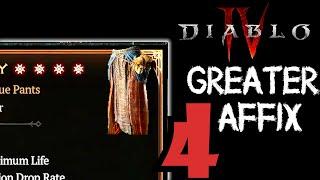 Quadruple 4x Greater Affix Unique Item Drop - Diablo 4 Season 4