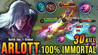 30 Kills No Death Arlott New Exp Lane Build 100% IMMORTAL - Build Top 1 Global Arlott  MLBB