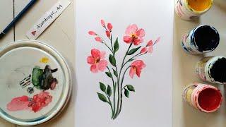 HOW TO PAINT AN EASY EASY AND INTERESTING FLOWER