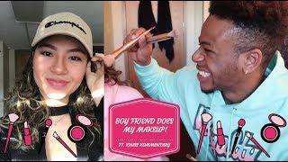 BOY FRIEND DOES MY MAKEUP CHALLENGE ? FT. KINGS KOMMENTARY