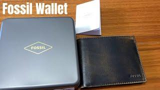 Fossil Mens Leather Bifold Wallet with Flip ID Window