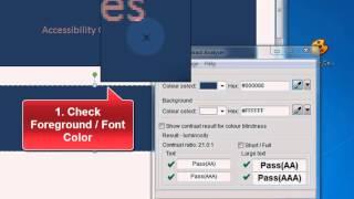 How to use Colour Contrast Analyser Tool