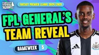 FPL GENERALS GW5 TEAM SELECTION   ISAK & EZE OUT?   Fantasy Premier League Tips 202425