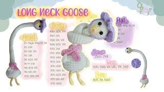 CROCHET Long Neck Goose or Duck Crochet+ Free Pattern  Cheerful Handmade