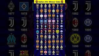 All Ballon dOr Winner Clubs 