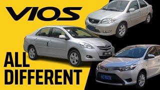 Toyota Vios A different car after each generation