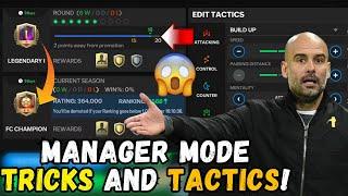 MANAGER MODE TRICK TO REACH FC CHAMPS EASILY TACTICS FORMATION AND GUIDE FC MOBILE