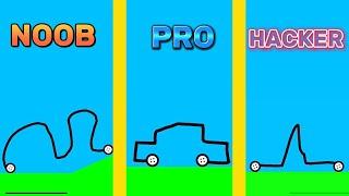 NOOB vs PRO vs HACKER #9 - Car Drawing Game