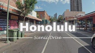 Driving in Downtown Honolulu Hawaii - 4K60fps