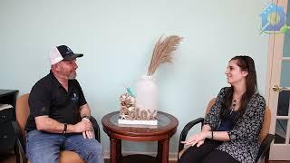 Brandon Faust owner of Mold Solutions Interviewing Hayley Imbriani