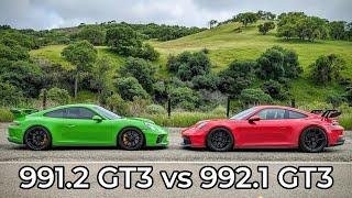 2018 Porsche 911 GT3 6MT vs 2022 Porsche 911 GT3 6MT - Head to Head Review