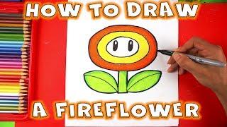 How to Draw a Fire flower From Super Mario Bros - How to Draw A Flower Step by Step
