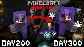 I Survived 300 Days in HARDCORE Minecraft...