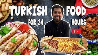 Eating Turkish Food for 24 Hours  Amazing Turkey Food 