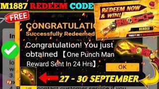 FREE FIRE REDEEM CODE TODAY 28 SEPTEMBER REDEEM CODE FREE FIRE  FF REDEEM CODE TODAY 28 SEPTEMBER