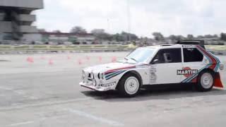 Miki Biasion Lancia Delta drift show @Verona Legend Cars 2016