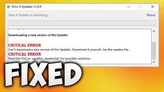 How to Fix Sims 4 Updater Critical Error - Updater Encountered a Critical Error and Cannot Continue