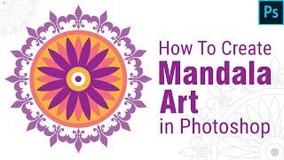 Draw Mandala Art in Photoshop  Digital Rangoli Art Tutorial