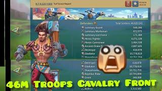 Huge Cavalry Front Zeroed 46m Troops  Lords Mobile