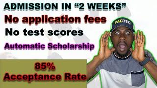 Admission in 2 weeks plus Automatic Scholarship  Apply for free