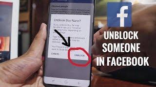 How To Unblock Someone in Facebook Easy 2019
