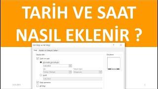 PowerPoint te Tarih ve Saat Ekleme