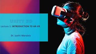 UNITY 3D Lecture #1 Introduction to AR-VR