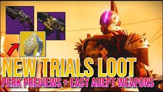 Destiny 2 New Trials Loot Perk Previews + New Passage = Easy Adept Weapons