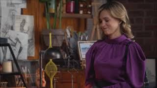 Lindsey Gort in a purple satin blouse - All Rise S2E14 2021