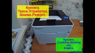 Kyocera P3145dn3150M3145 и т.п. треск при печати. Сломан вывод отработки шнеки. Ремонт.