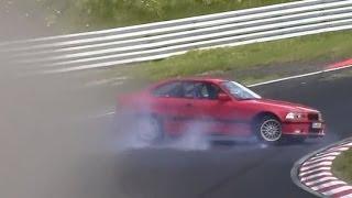 Nordschleife BMW e36 almost Crash Unfall Big Luck Nürburgring Touristenfahrten