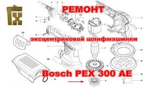 Ремонт эксцентриковой шлифмашинки Bosch PEX 300 AE