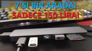 7Sİ 1 ARADA... SADECE 150 LİRAYA 🫵 MI BOX VE PC İÇİN HARİKA BİR USB HUB 