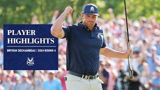 Bryson DeChambeau Shoots 7-Under to Finish Second  Round 4 Highlights  2024 PGA Championship