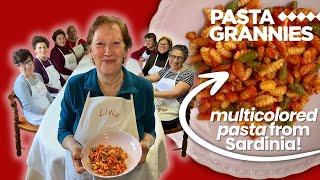 Easy multicolored pasta from Sardinia called pitzottis  Pasta Grannies