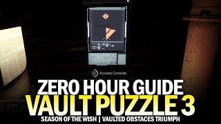 Vault Puzzle 3 in Zero Hour Guide Vaulted Obstacles Triumph Week 3 Destiny 2