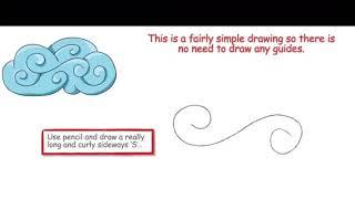 How to draw curly clouds ️