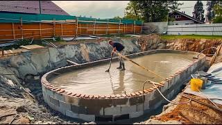 Man Builds Amazing Swimming Pool in His Backyard  Start to Finish Construction by @patricktlee