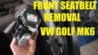 How to remove front seatbelt VW Golf 6