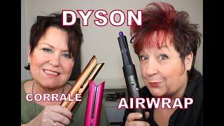 Dyson Glätteisen ohne Kabel Corrale und Dyson Lockenstab Airwrap VolumenStand  bei kurzen Haaren