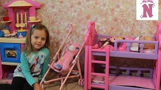 Беби Борн Игрушечная кроватка коляска и одежда для куклы Кормим одеваем Baby Born doll