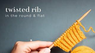 Knitting tutorial Twisted rib