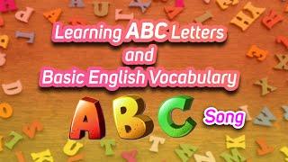 Learning ABC Letters  Basic English Vocabulary  A for Apple  Two Words  ABC song