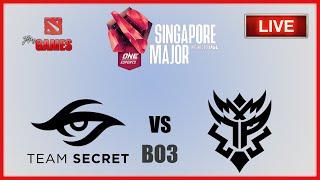  LIVE TEAM SECRET vs THUNDER PREDATOR English Cast BO3 - Singapore Major 2021  LIVE NO DELAY