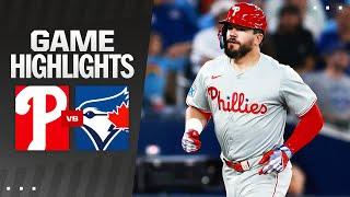 Phillies vs. Blue Jays Game Highlights 9324  MLB Highlights