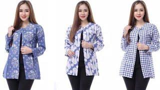 20+ Model Outer Batik Lengan Panjang Kekinian dan Modern Terbaru