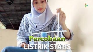 IPA FISIKA  Percobaan Sederhana Listrik Statis Menggunakan Sedotan Eksperimen Praktikum