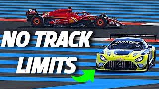 Can A GT3 Car Beat An F1 Car IGNORING TRACK LIMITS?